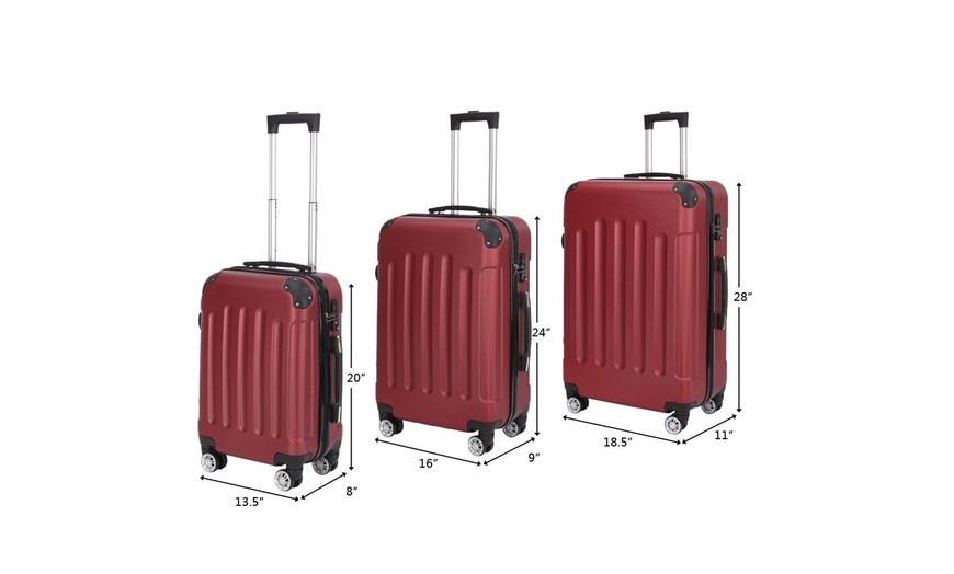 Up To 64% Off on 3PCS Premium Hardside Spinner... | Groupon Goods