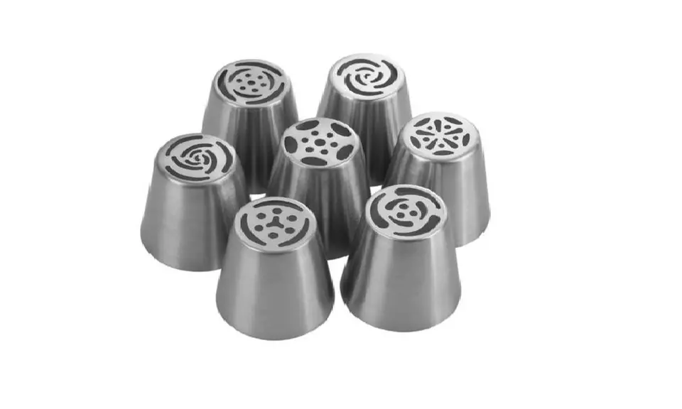 Set of 7 Easy Flower Icing Tips - Second Medium