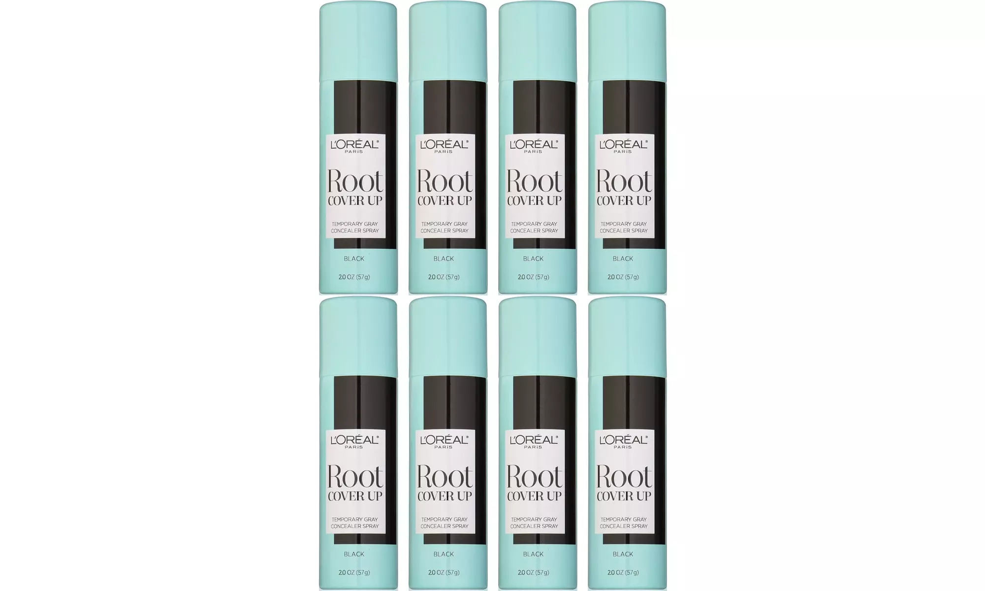  Loreal Root Cover Up Spray, 2 Oz/59mL, Pak of 8 Cans, BLACK Color  - Primary Image