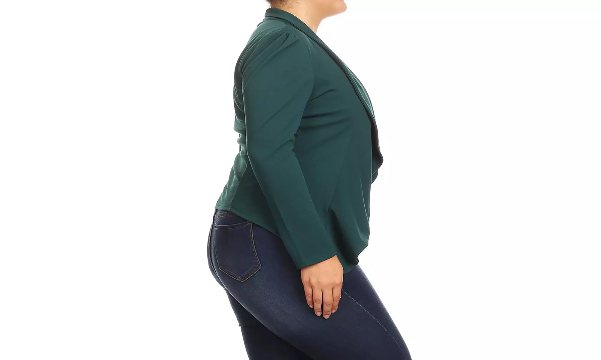 MOA Collection Womens Open Front Blazer with Plus Size