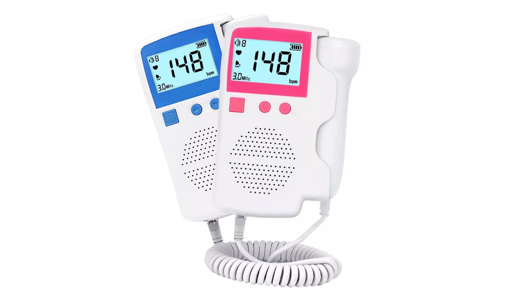  Fetal Doppler Heart Beat Monitor Backlight LCD Pregnancy Baby Heart Beat Device - Primary Image