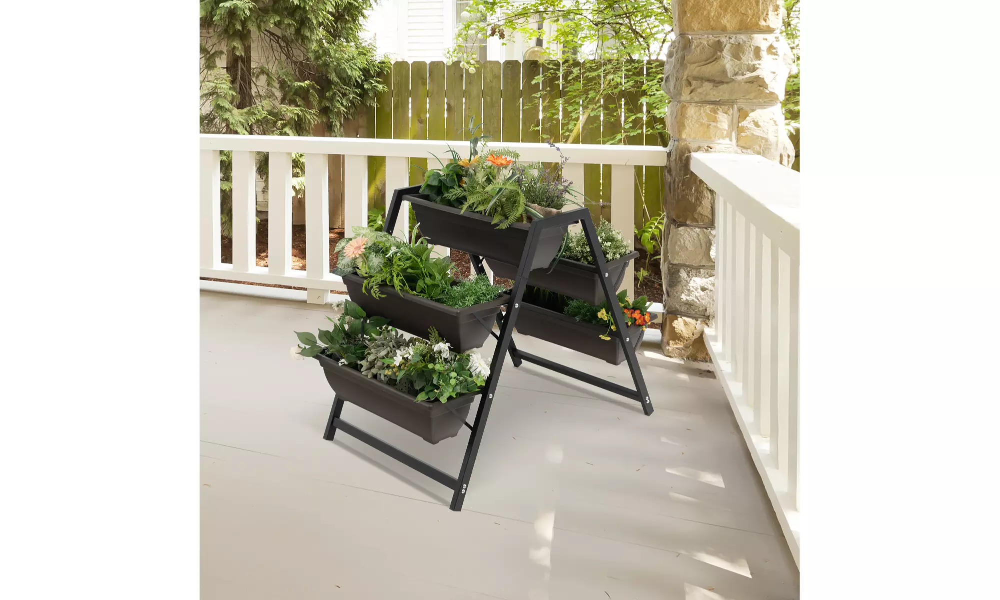 Costway Raised Garden Bed 3-Tier Vertical Planter w/5 Plant Boxes Indoor - Primary Image