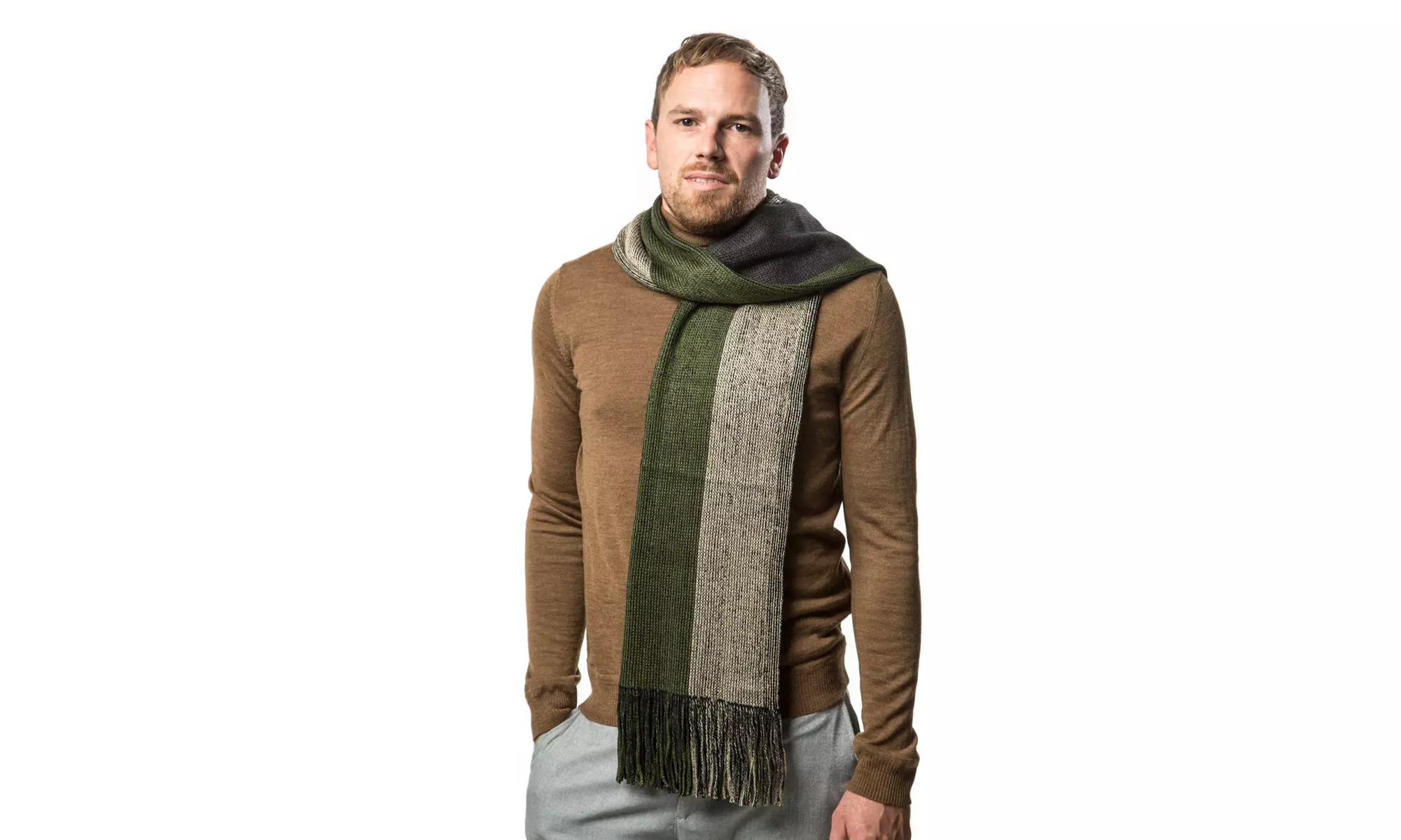 Mio Marino Men's Knit Striped Winter Fashion Scarf In An Elegant Gift Box