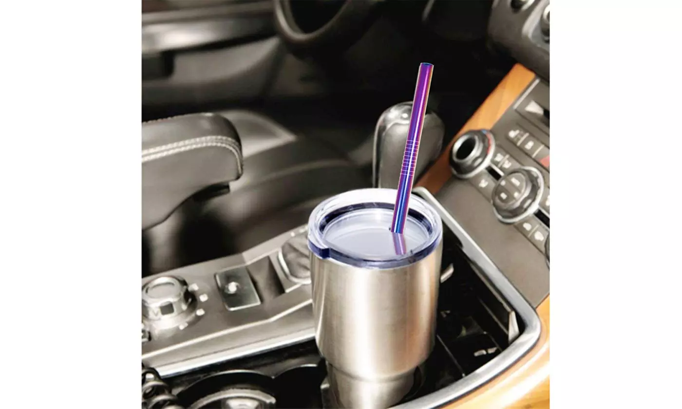 Stainless Steel Straws 10.5 inch Long Reusable For Tumbler Beverage (8 Pack) 