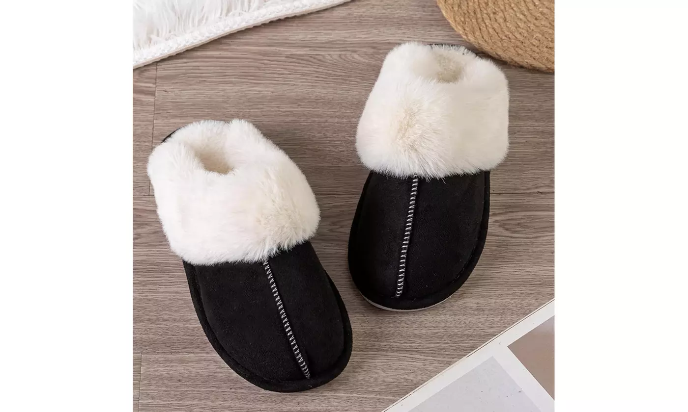 Womens Slipper with Memory Foam Fluffy Soft Warm Slip On House Slipper