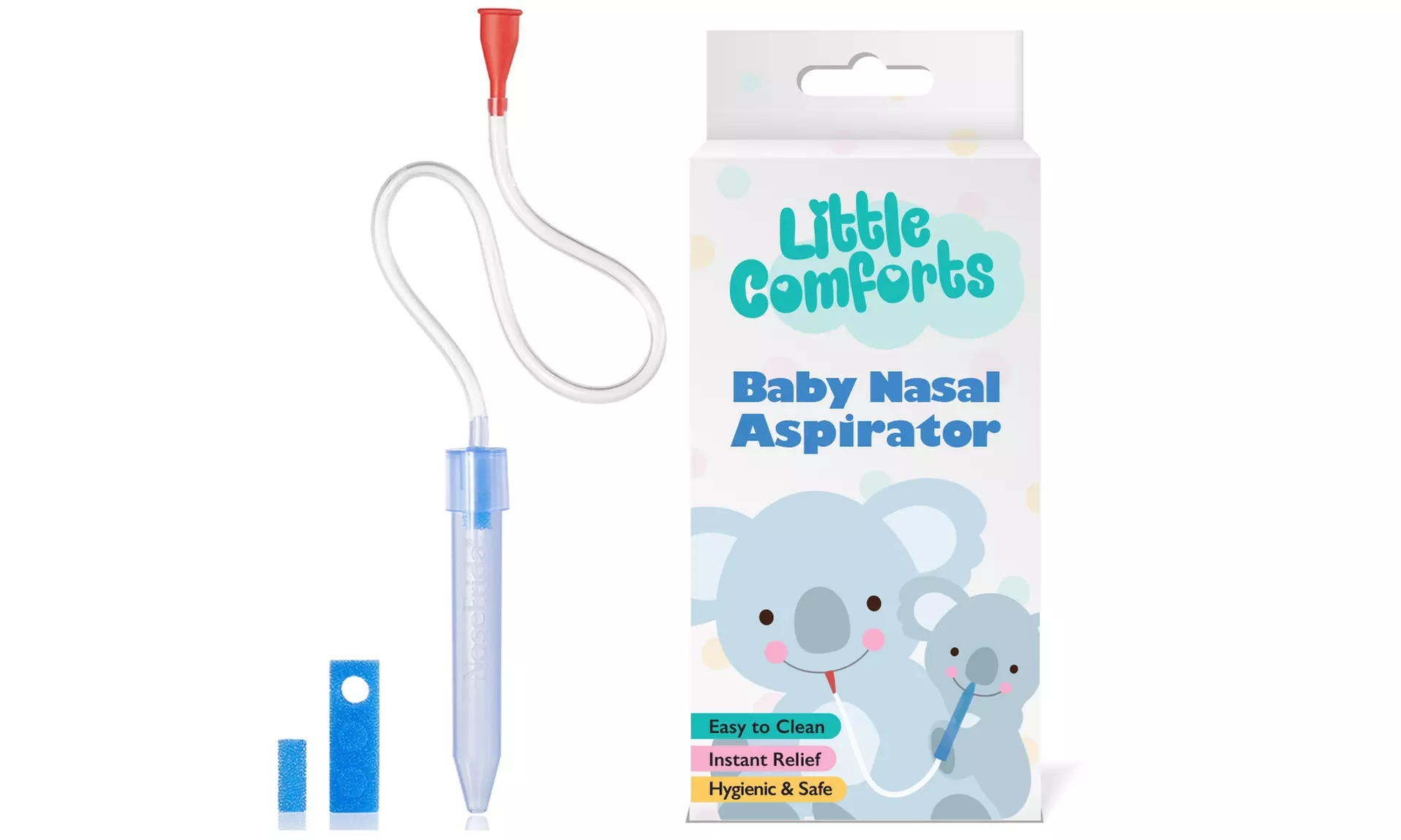 Little Comforts Baby Nasal Aspirator Boogie Snot Sucker to Clear Infant Nostrils - Image 4