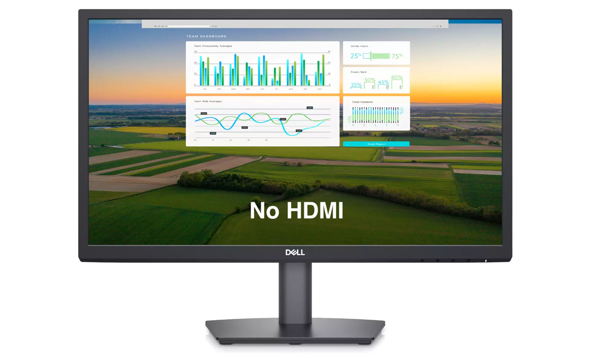 Dell E2222H 21.5" Full HD (1920x1080) 5ms TFT LCD Monitor, Black (No HDMI) - Primary Image