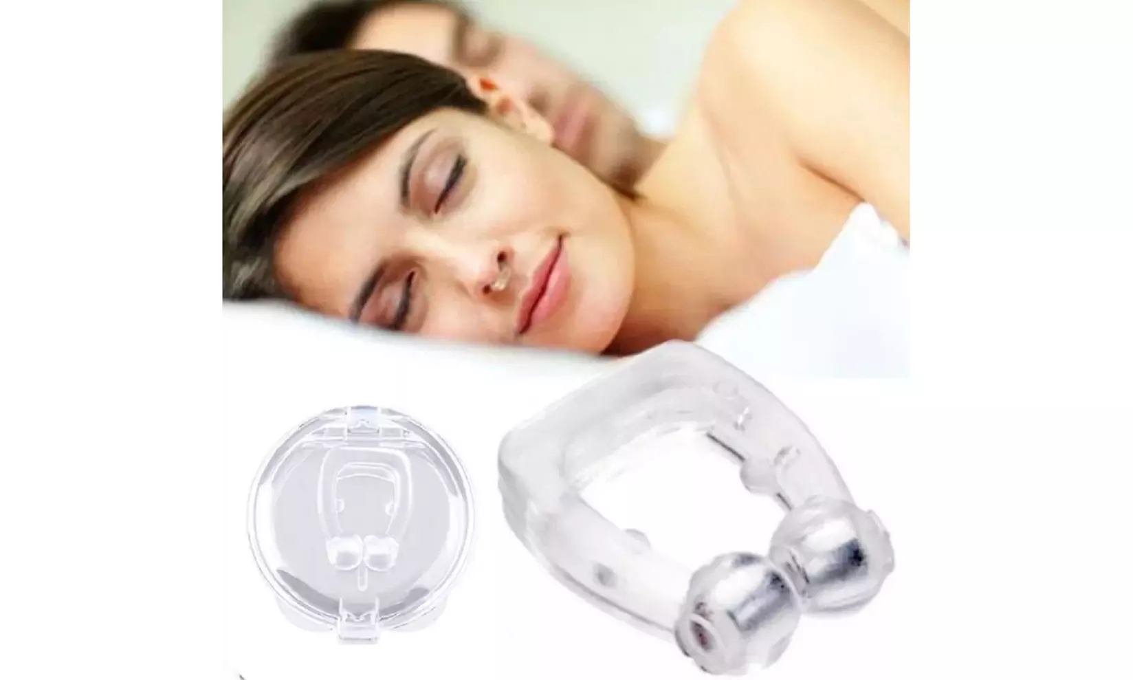 4 Pack Silicone Clipple Magnetic Anti Snore Stop Snoring Nose Clips Sleeping Aid - Primary Image