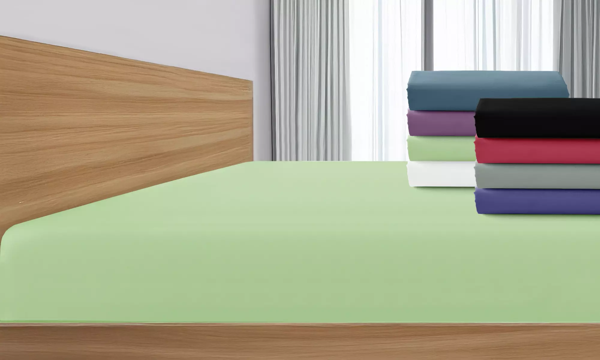 Lux Decor 16-Inch Deep Pocket Easy Fit Premium Soft Microfiber Fitted Sheet - Primary Image