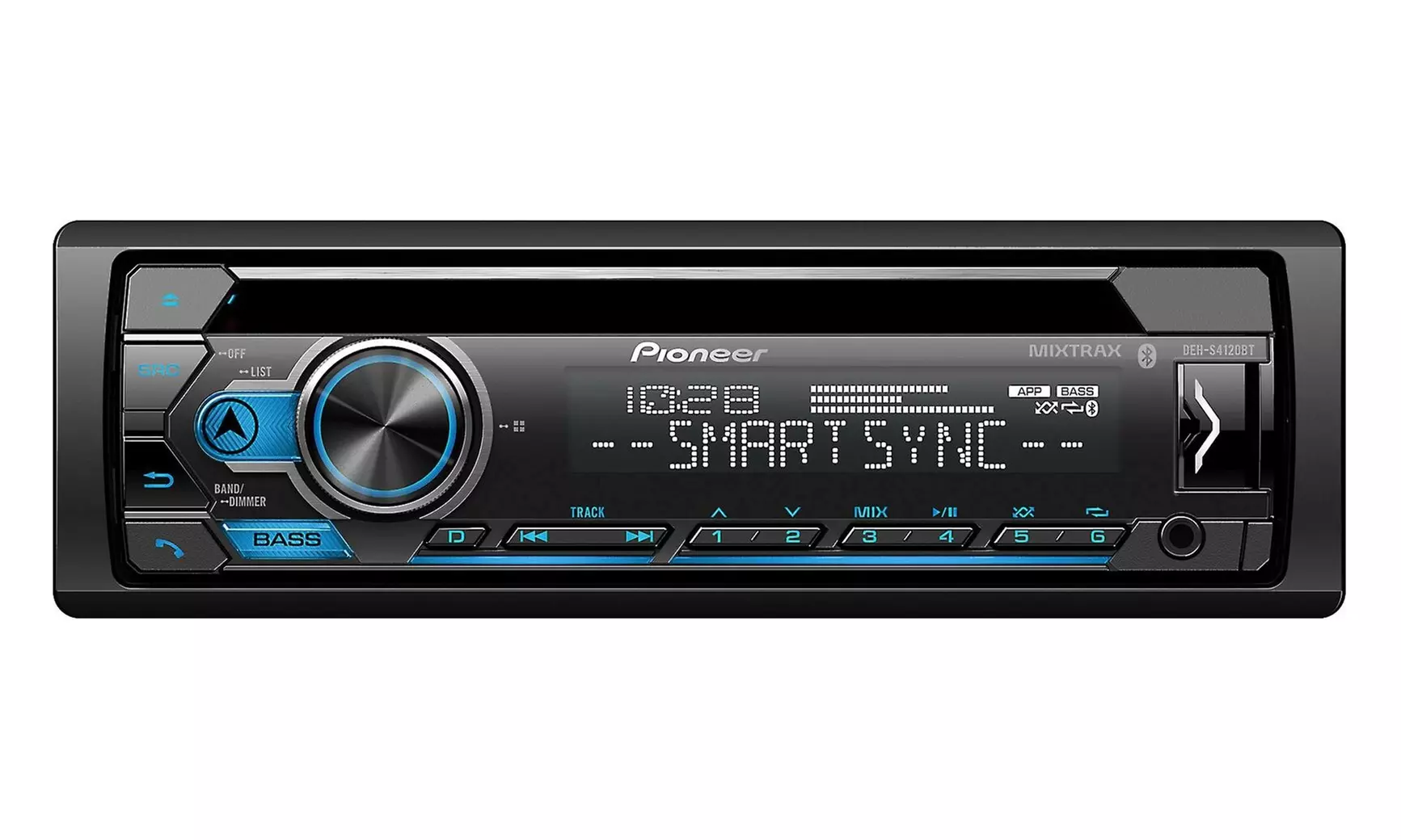 Pioneer DEH-S4120BT 1-DIN Bluetooth Car Stereo CD Player Receiver with Aux USB - Primary Image