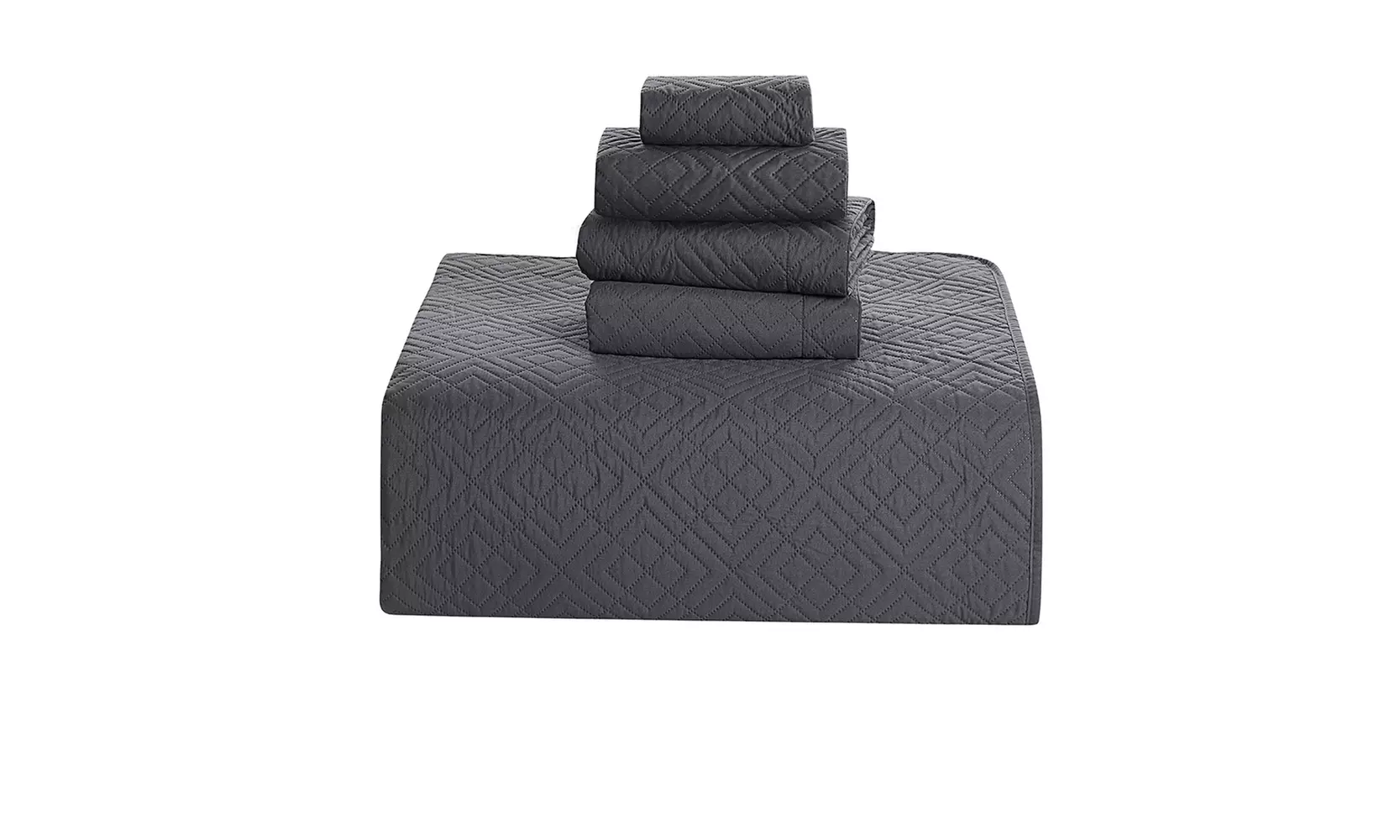 Clara Clark Bedspread Quilt Set - Embossed Pinsonic Lightweight Coverlet Set