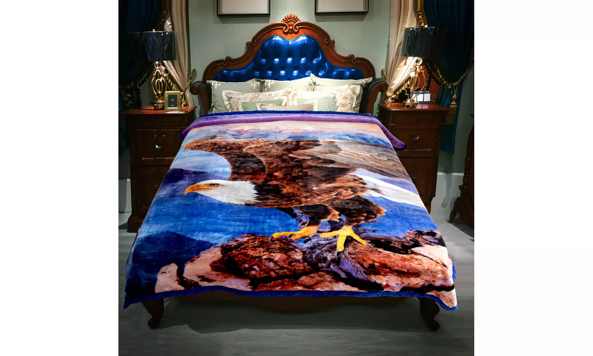 Animal Printed 2 Ply Heavy Plush Blanket - Primary Image