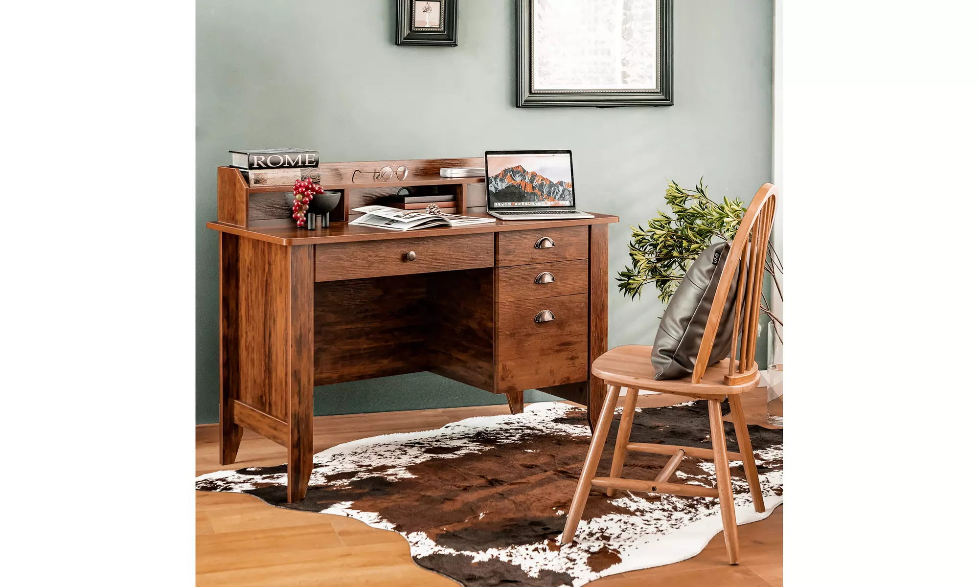 Costway Computer Desk PC Laptop Writing Table Workstation Student Study - Primary Image