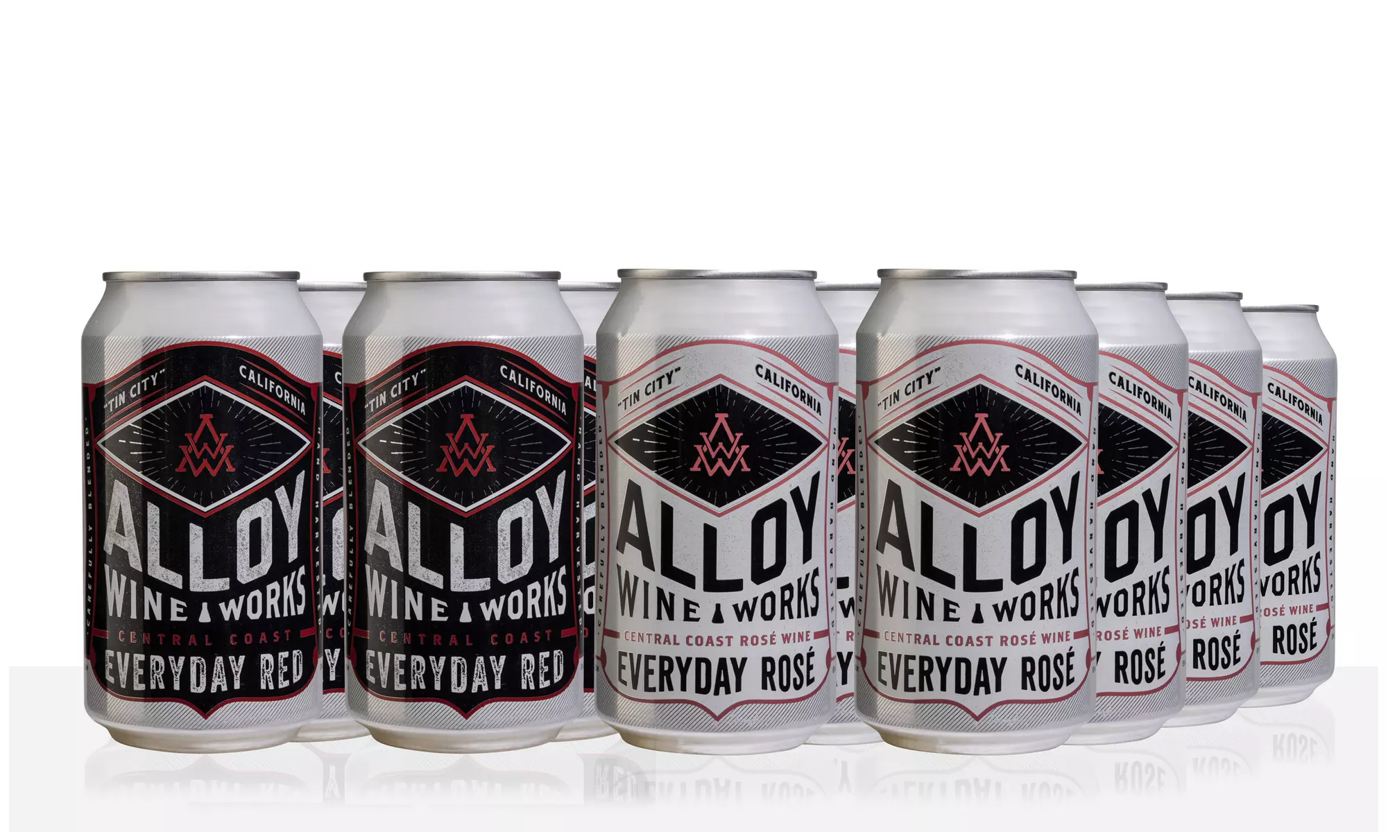 Alloy Wine Works Variety Pack Red and Rosé Canned Wine 12 Pack - Primary Image