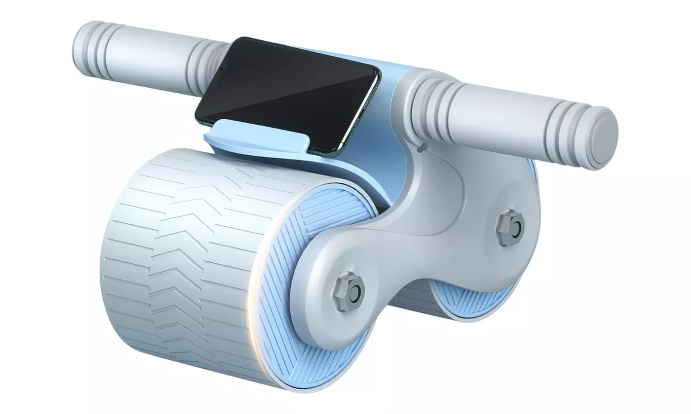iMounTEK Automatic Rebound Abdominal Roller Wheel w/ Knee Mat & Phone Holder