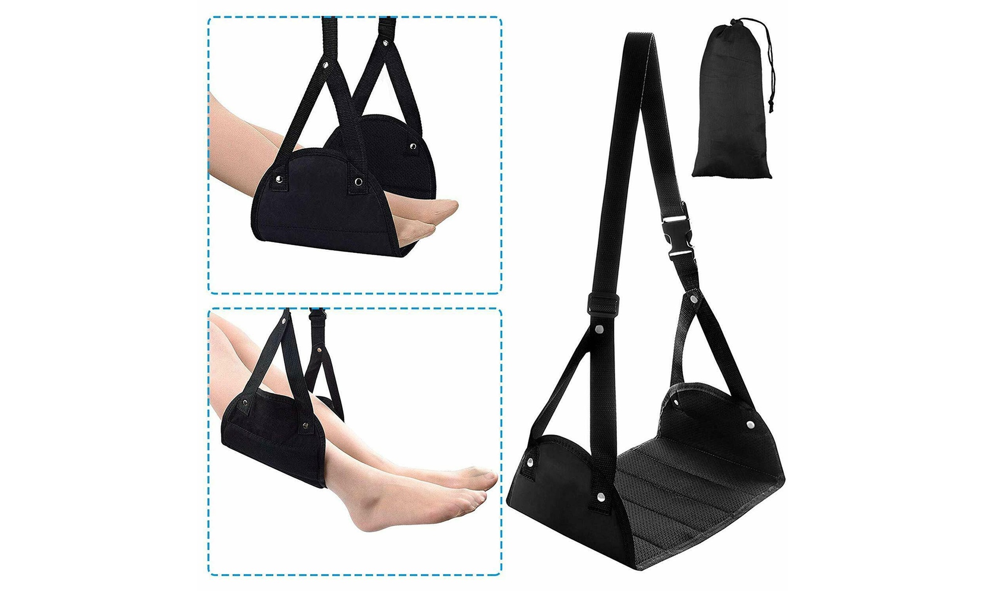 1-3 Pack Portable Foot Rest Relax Travel Hammock Carry Flight Leg Airplane Pad
