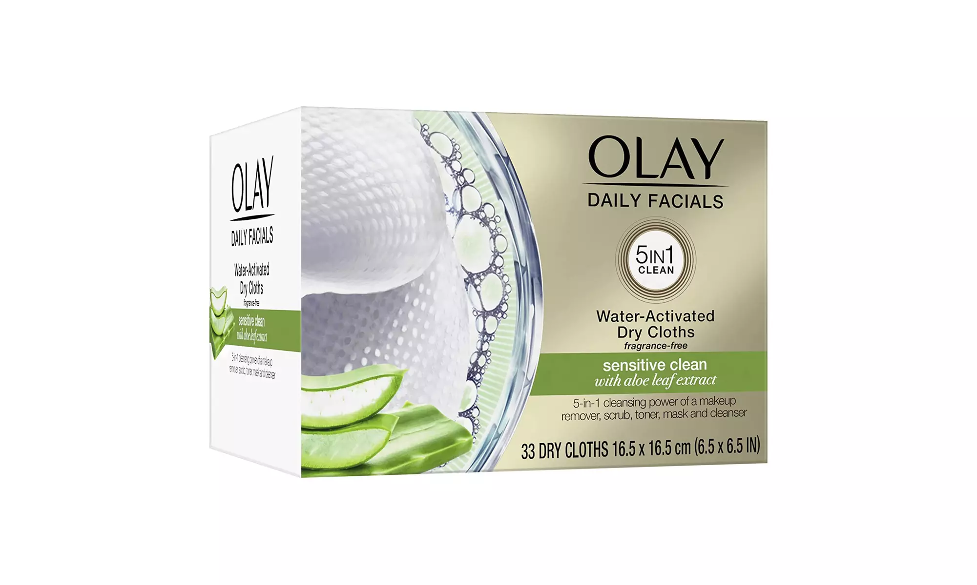 Makeup Remover Wipes by Olay Daily Facials Gentle Clean 5-in-1 Water Activated - Primary Image