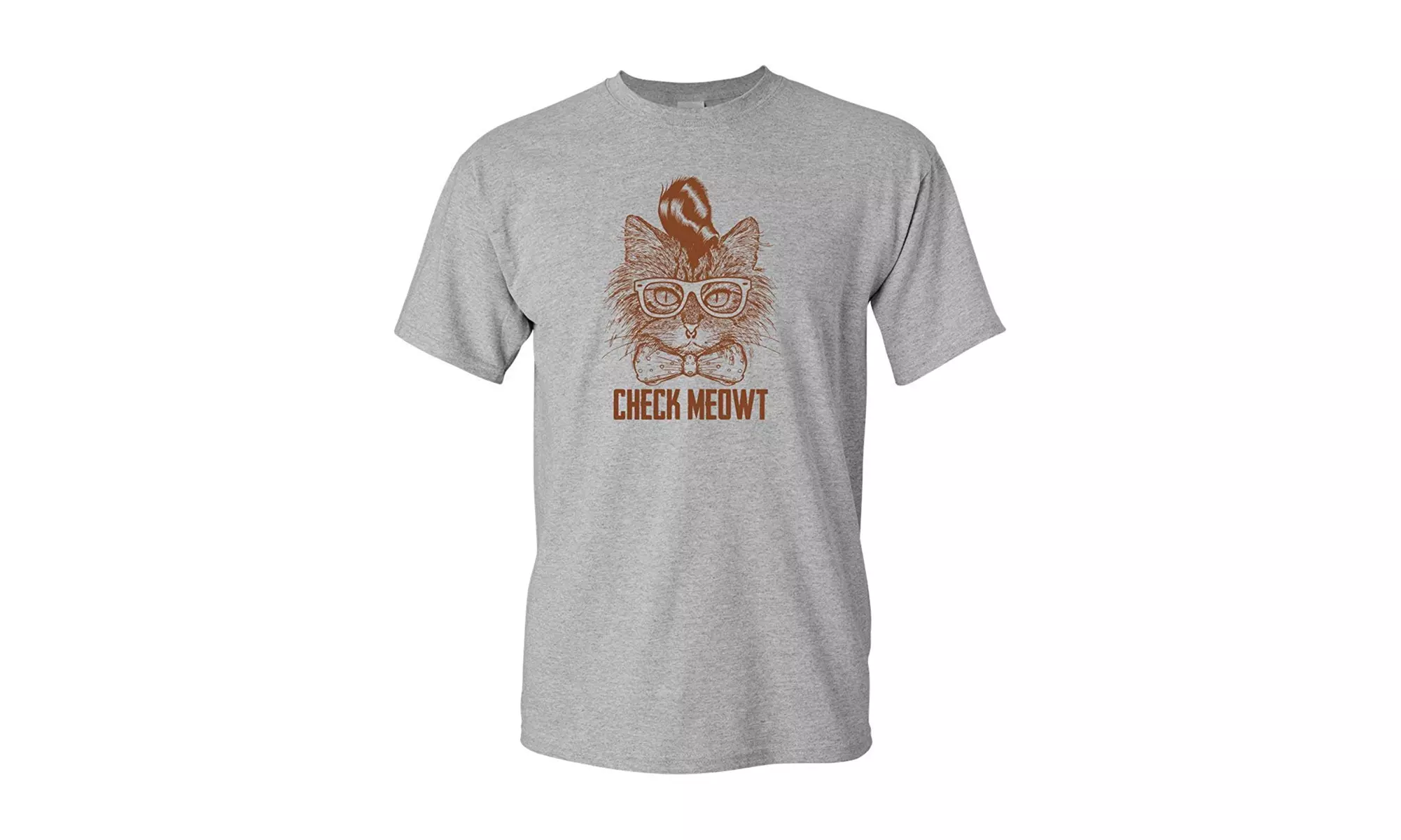 Cool Hip Punk Cat Check Meowt Hipster Kitty Funny Adult Men's Humor T-Shirt - Second Medium