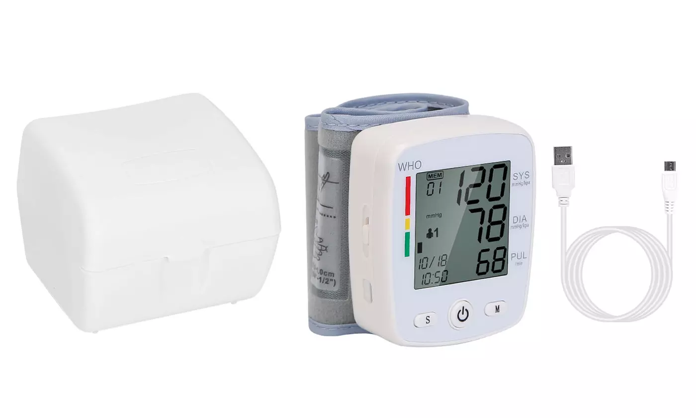 iMounTEK Wrist Blood Pressure Monitor Cuff w/ Digital LCD Display & Storage Box