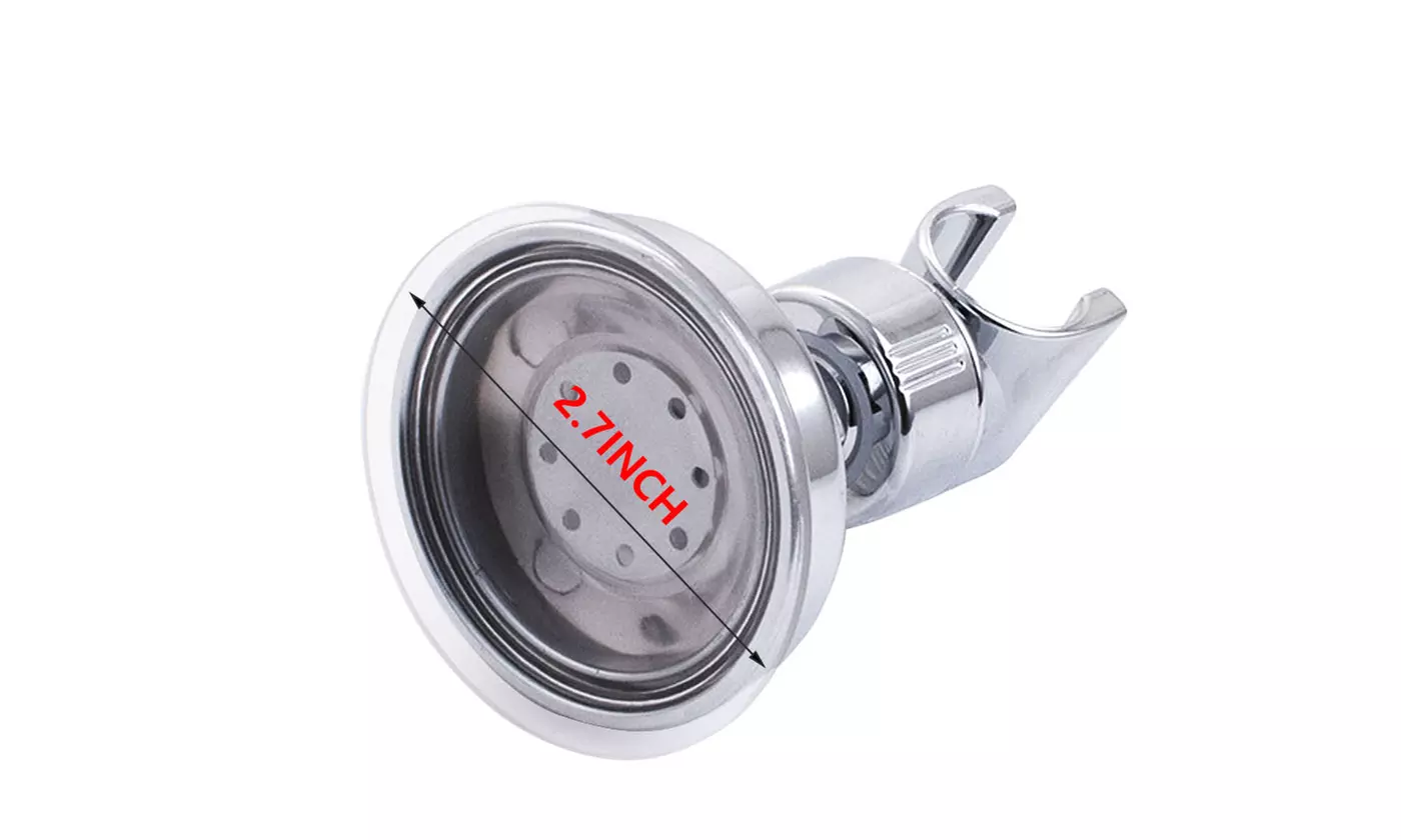 Adjustable Bathroom Shower Head Bracket Wall Mount Holder with Suction Cup