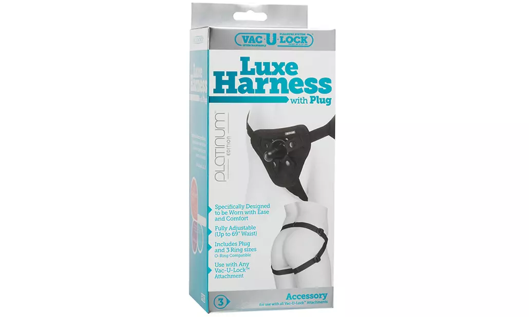 Vac-U-Lock Platinum Edition Accessories Luxe Harness - Black - Primary Image
