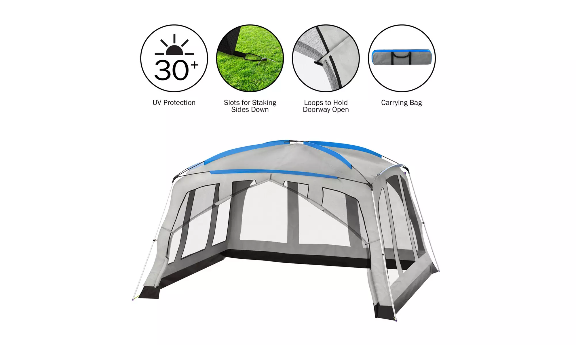 X Large Party Tent Bug Screen Enclosure 12 x 14 Feet Camping Backyard Picnic - Second Medium
