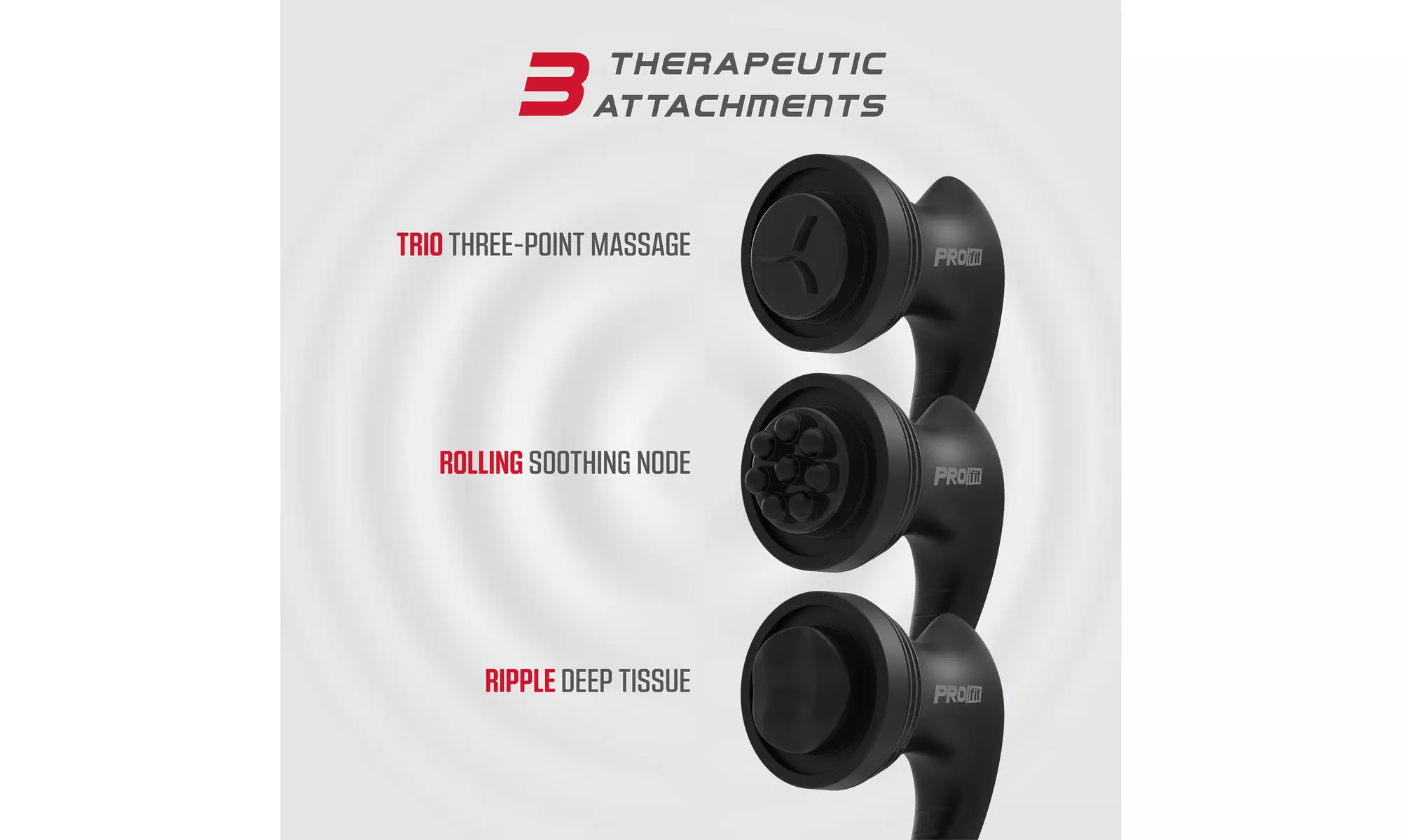 PROfit Handheld Shiatsu Massager with Multiple Speeds and Attachments - Second Medium