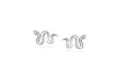 Bling Jewelry Girls .925 Silver Small Snake Stud Earrings - Second Medium