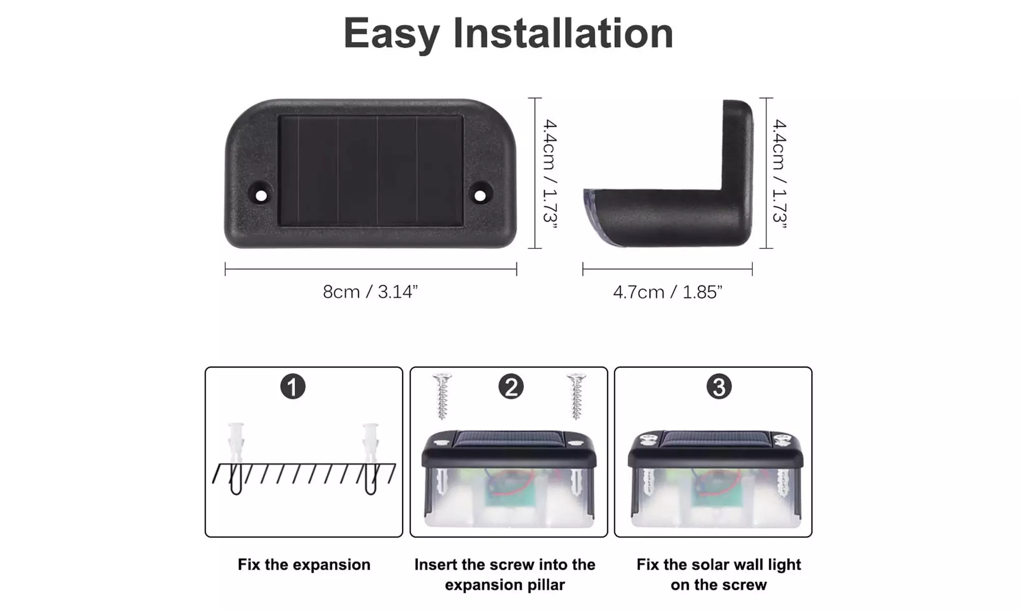 Solar Deck Lights Waterproof Led Solar Lamp for Outdoor Stairs Step Fences