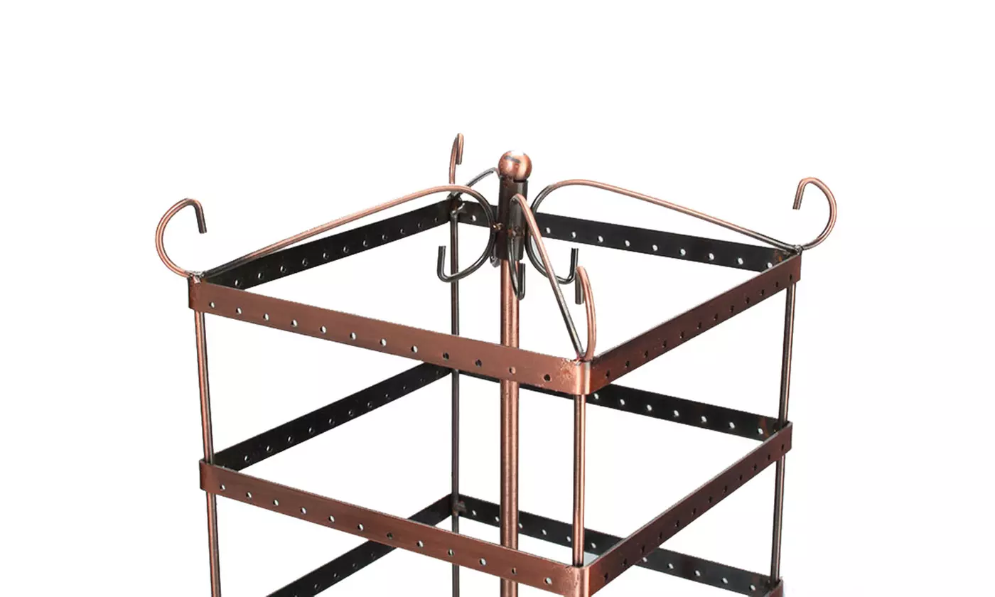 Bronze Rotating Earring Jewelry Display Stand - Second Medium