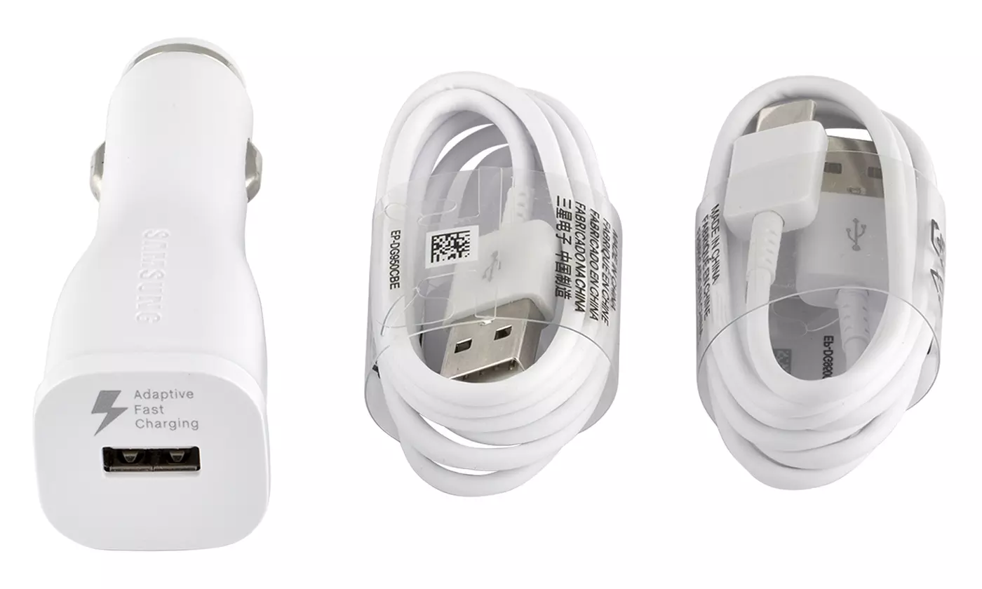 Samsung Fast Car Charger with 2 USB C Type-C Cables for S8 S9 Plus Note 8 - Second Medium