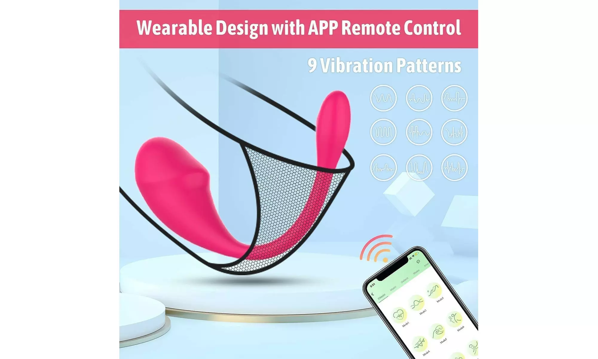  Wireless G-Spot Silicone Vibrator 9-Mode  W/App Control