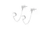 Helix Moon Star Earlobe Cartilage Earrings Stud .925 Sterling Silver