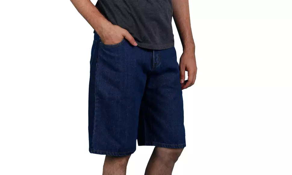 Maxxsel Oscar Jeans Men's Basic Flat Front Denim Shorts (Sizes 30-48) - Primary Image