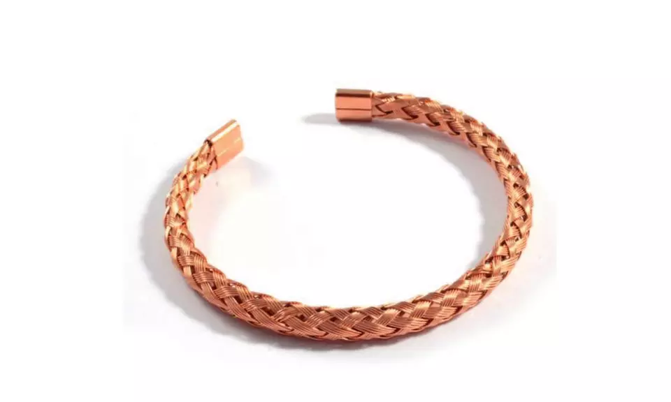 Zarina Bracelets Weaved In Rosegold Gold And Silver Finish