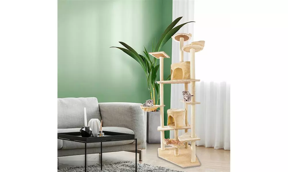 80" Plush Cat Tower with Sisal Rope