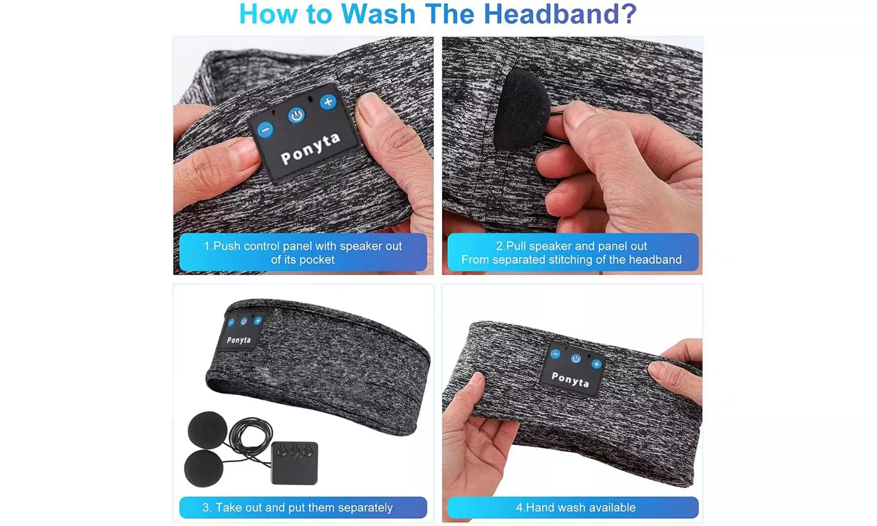 Sleep Headphones Bluetooth Soft Elastic Sleeping Wireless Music Sport Headbands