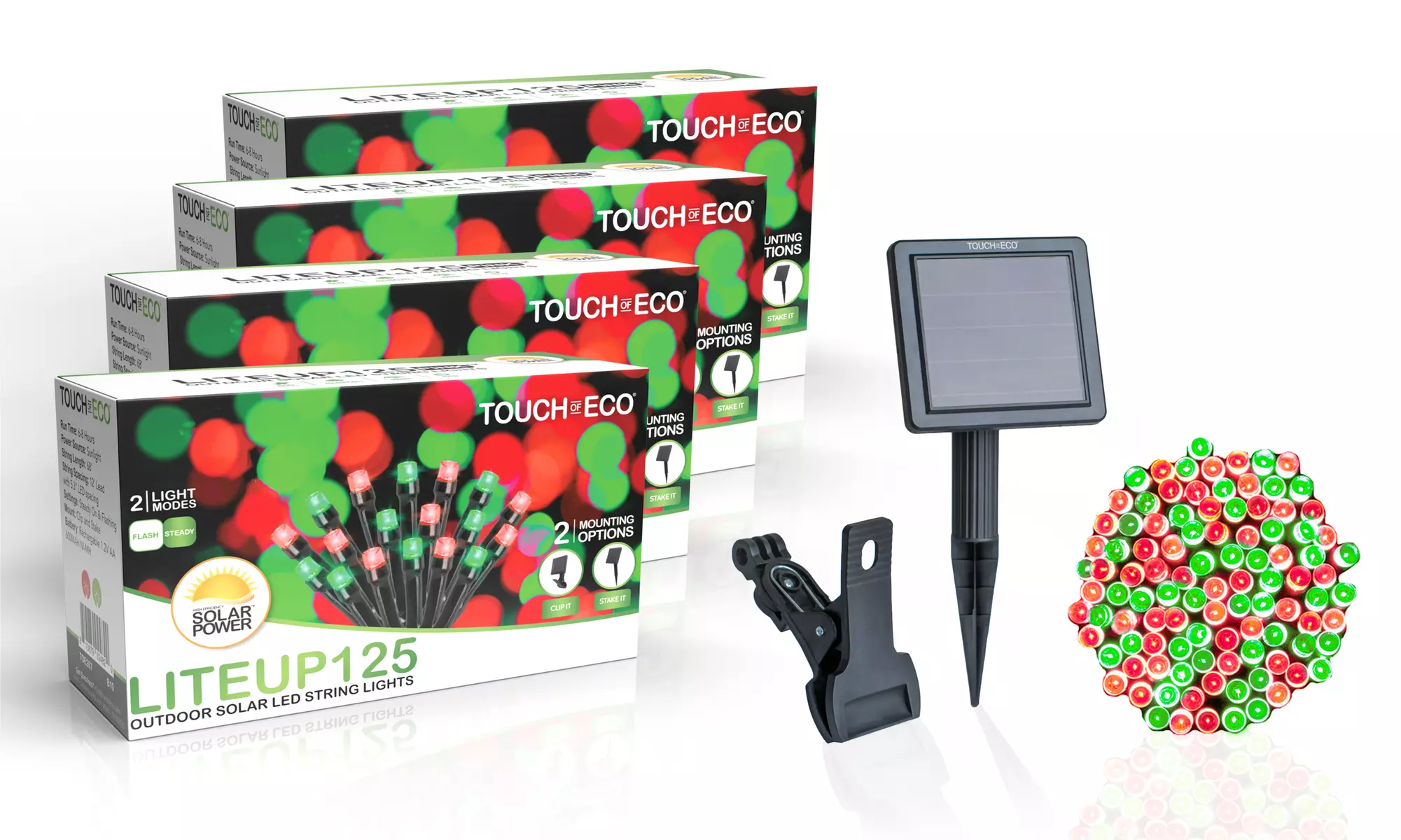 125LED Solar Powered String Lights. Multiple Colors & Quantities Available. 