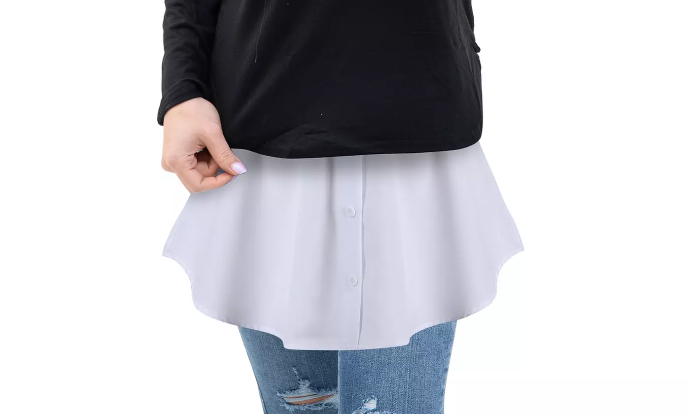 Women Mini Skirt Shirt Shirt Extenders Layering Shirt Extenders 