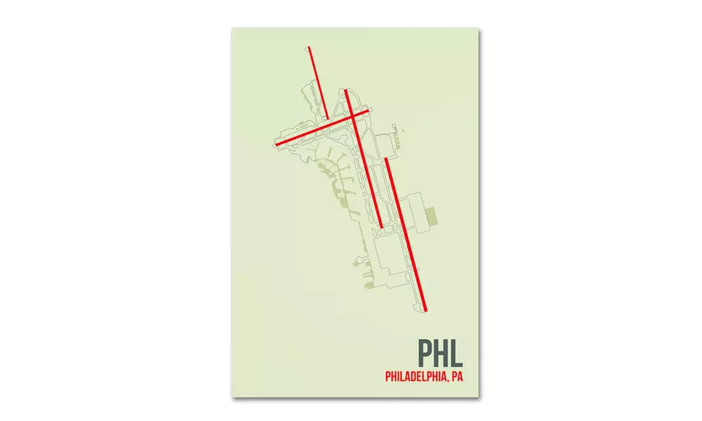 08 Left 'PHL Airport Layout' Canvas Art - Primary Image