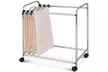 Laundry Cart Basket Triple Bag Sorter Bathroom Hamper Bins Clothes Storage - Second Medium