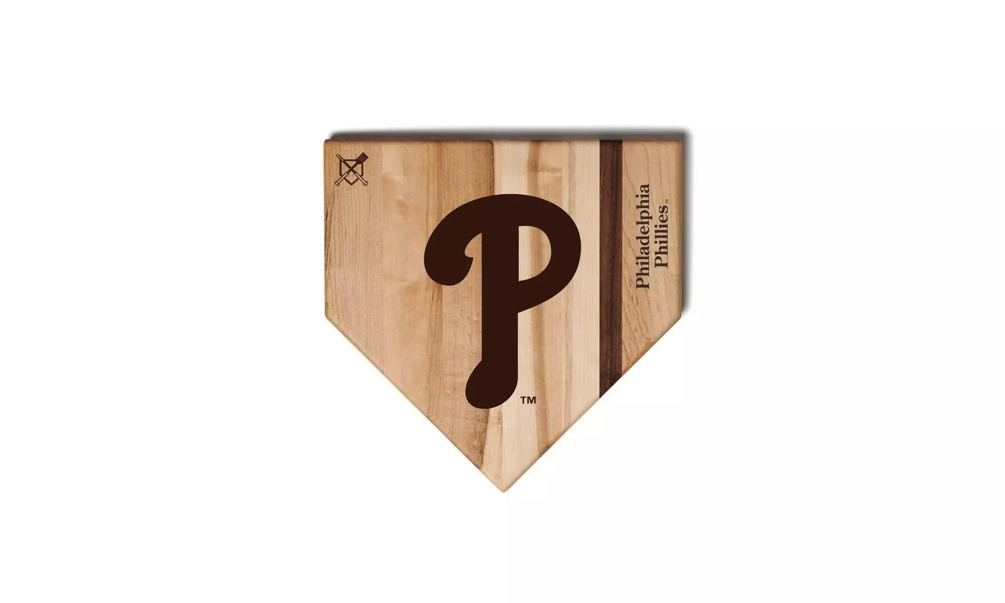 MLB 12-Inch or 17-inch Wooden Home Plate Cutting Board