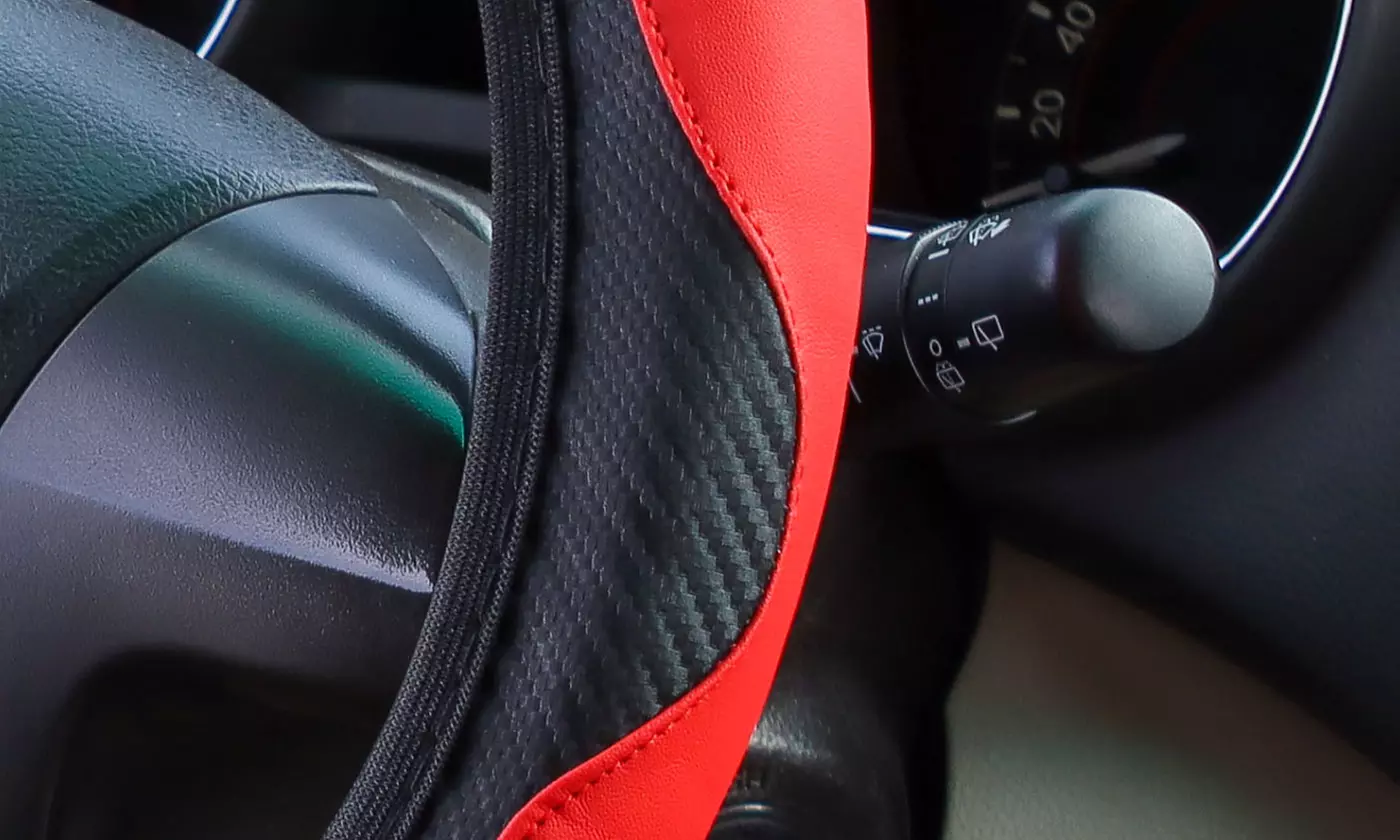 Universal 15 inch Microfiber Leather Auto Car Steering Wheel Cover