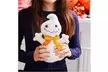 Cute Ghost Plush Toy Kids Soft Stuffed Toy Halloween Trick or Treat Gifts, White - Second Medium
