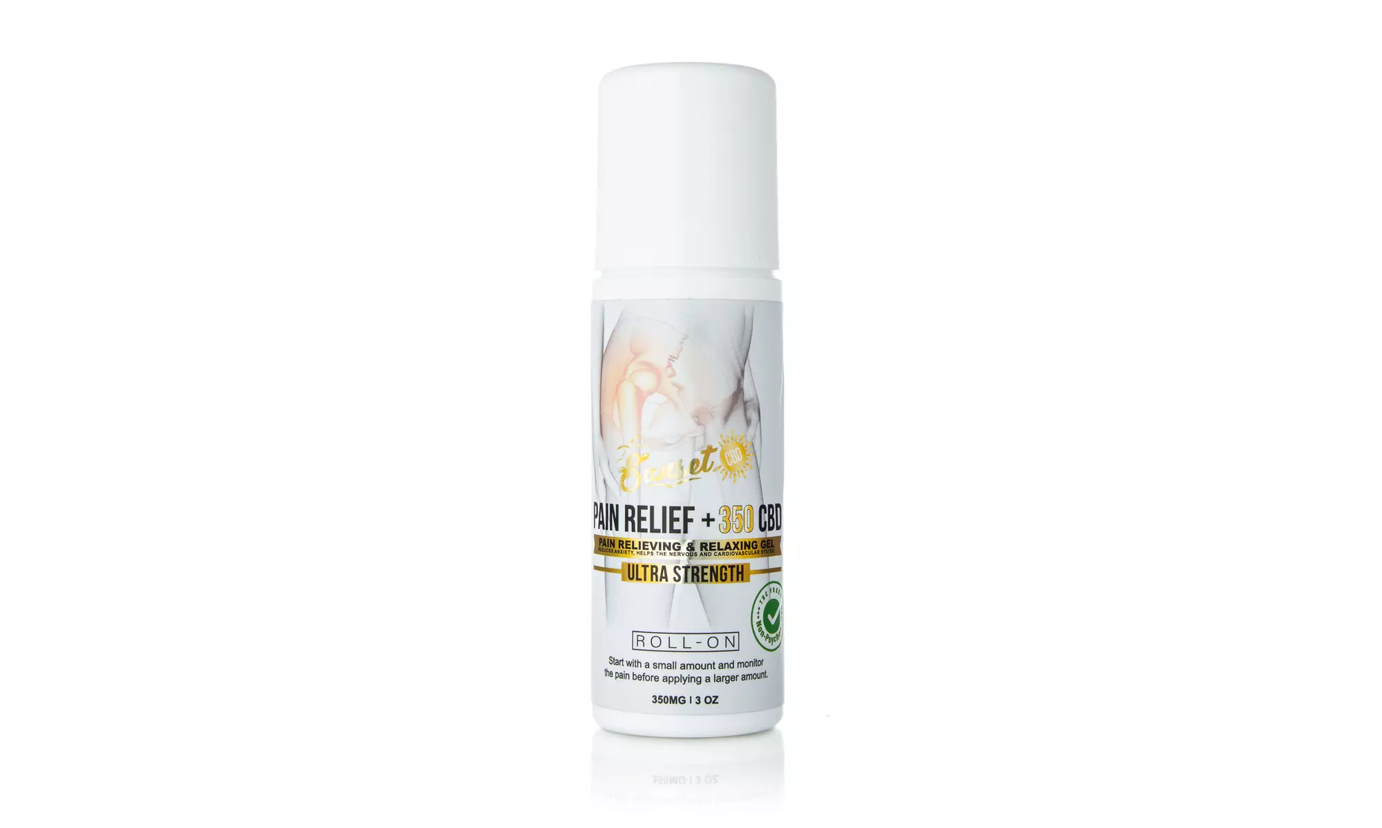 Ultra Strength Pain Relief Roll-on Infused w/ Menthol & Organic CBD from Sunset