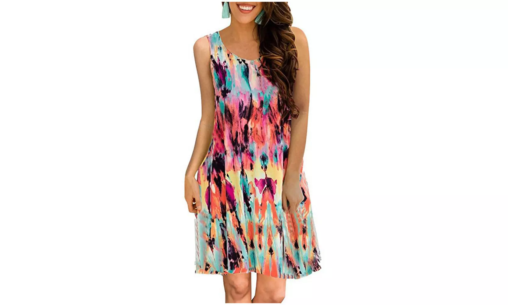 Womens Sleeveless Sundress with Pockets S-2X
