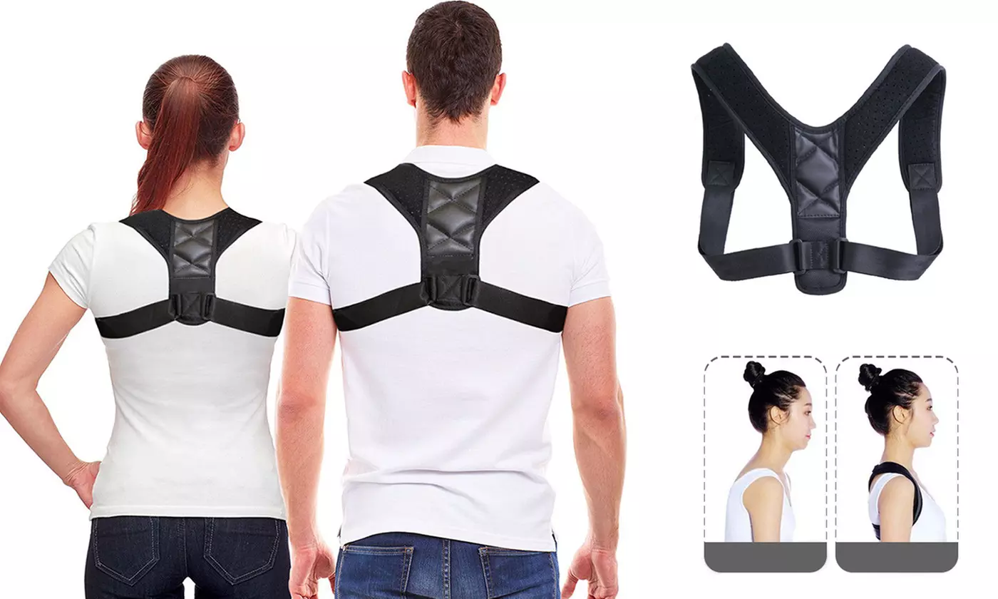 Posture Corrector Support Adjustable Back Shoulder Brace Belt For Men Women - Primary Image