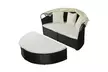 Costway Outdoor Round Sofa Daybed-Black,Retractable Canopy,Patio Furniture - Second Medium