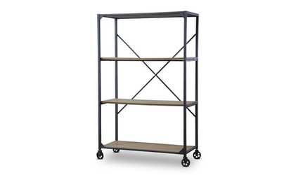 Caribou Wood and Metal Bookcase