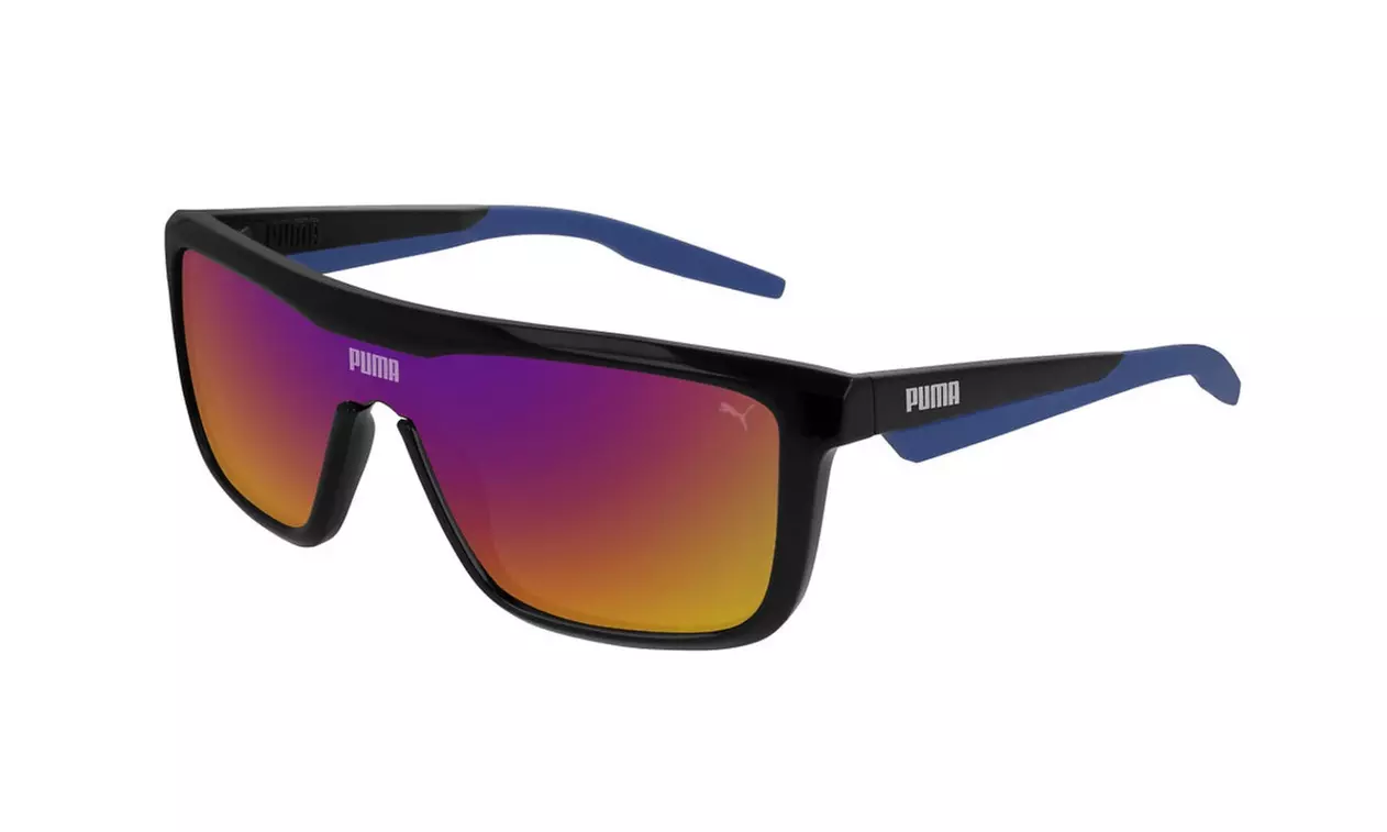 Puma Men Sunglasses PU0248S-002 Black Other Frame Blue Lenses - Primary Image